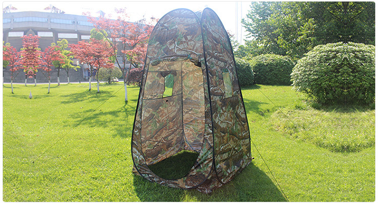 Cheap Goat Tents 1Person Portable Privacy Shower Toilet Camping Pop Up Tent Camouflage UV Function Outdoor Dressing Photography Watching Bird   